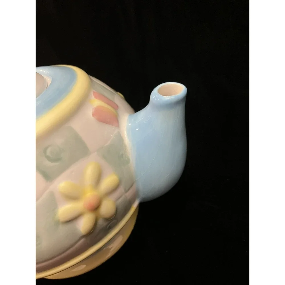 Vintage Oneida Country Bouquet Rainbow Garden Ceramic Teapot Discontinued